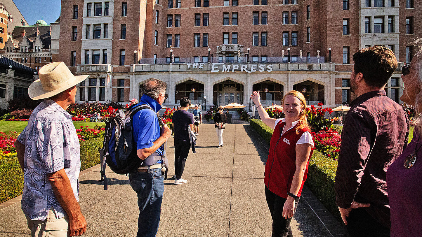 Hidden Victoria guide pointing out the Empress Hotel
